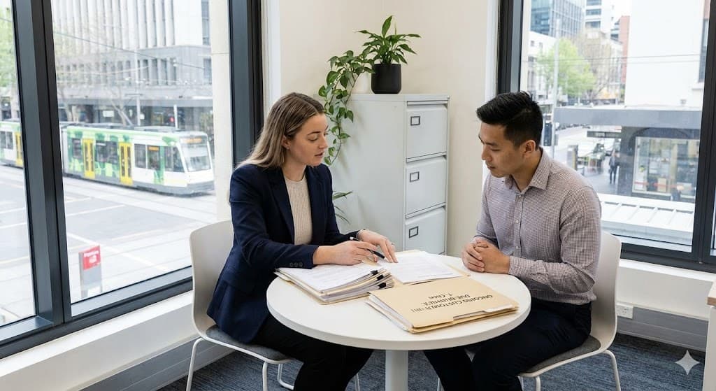 Professionals reviewing AML compliance documentation